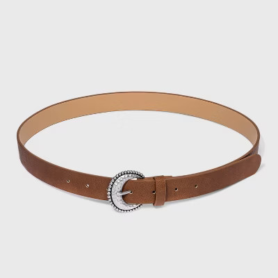 Women's Buckle Belt - Universal Thread™ Brown Clay | Target