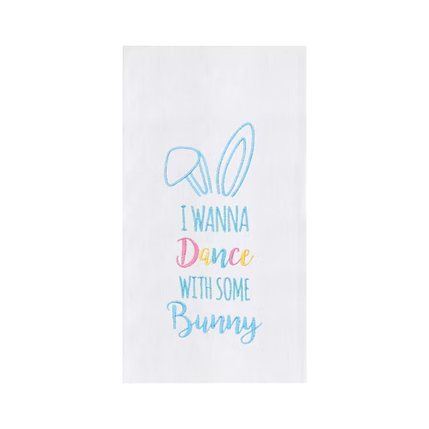 C&F Home Dance With Easter Bunny Flour Sack Kitchen Towel Dishtowel | Target