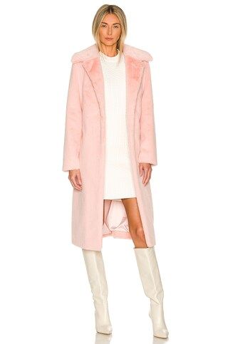 Lovers and Friends Sonny Faux Fur Coat in Baby Pink from Revolve.com | Revolve Clothing (Global)