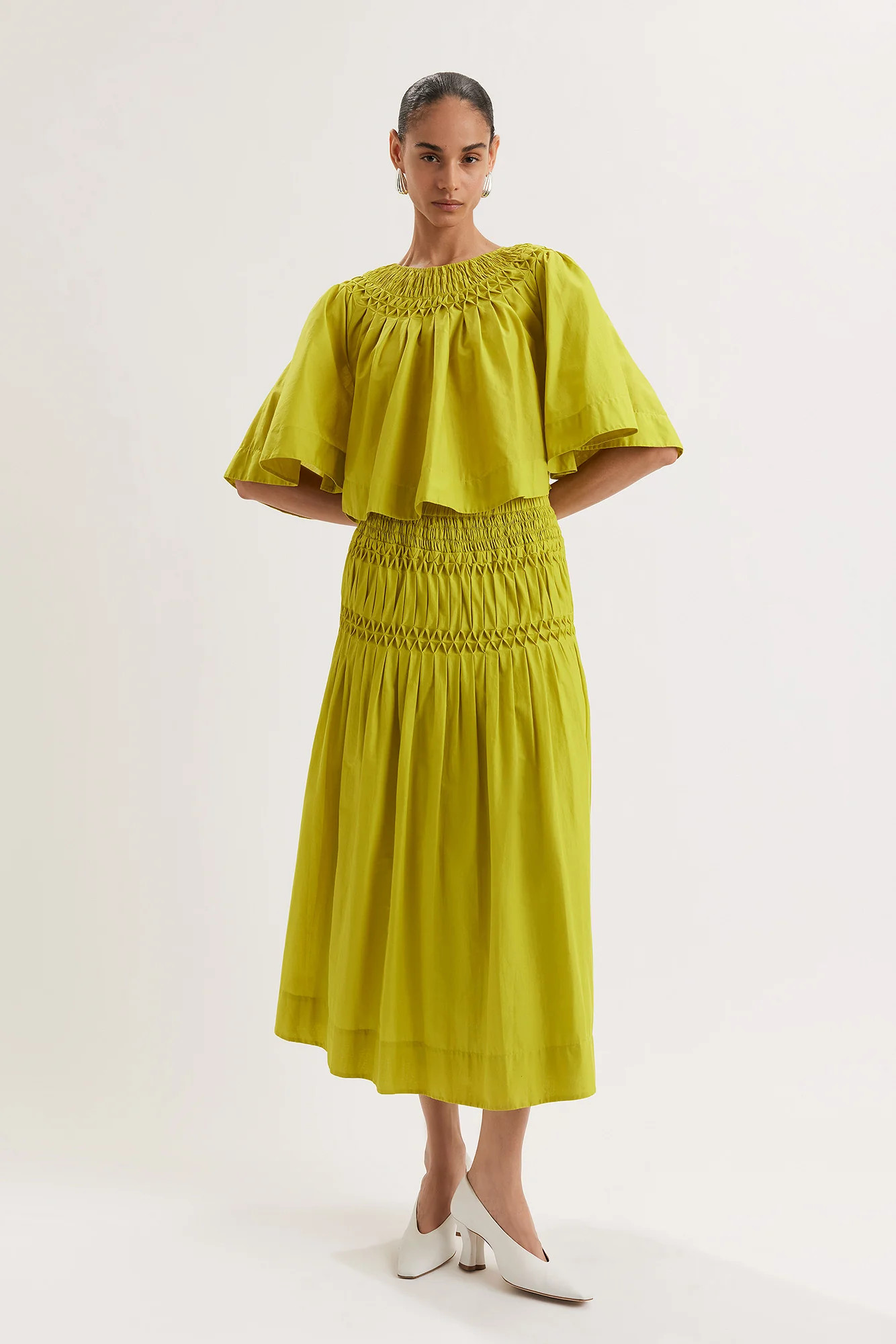 Lahza Skirt in Lime | Merlette NYC