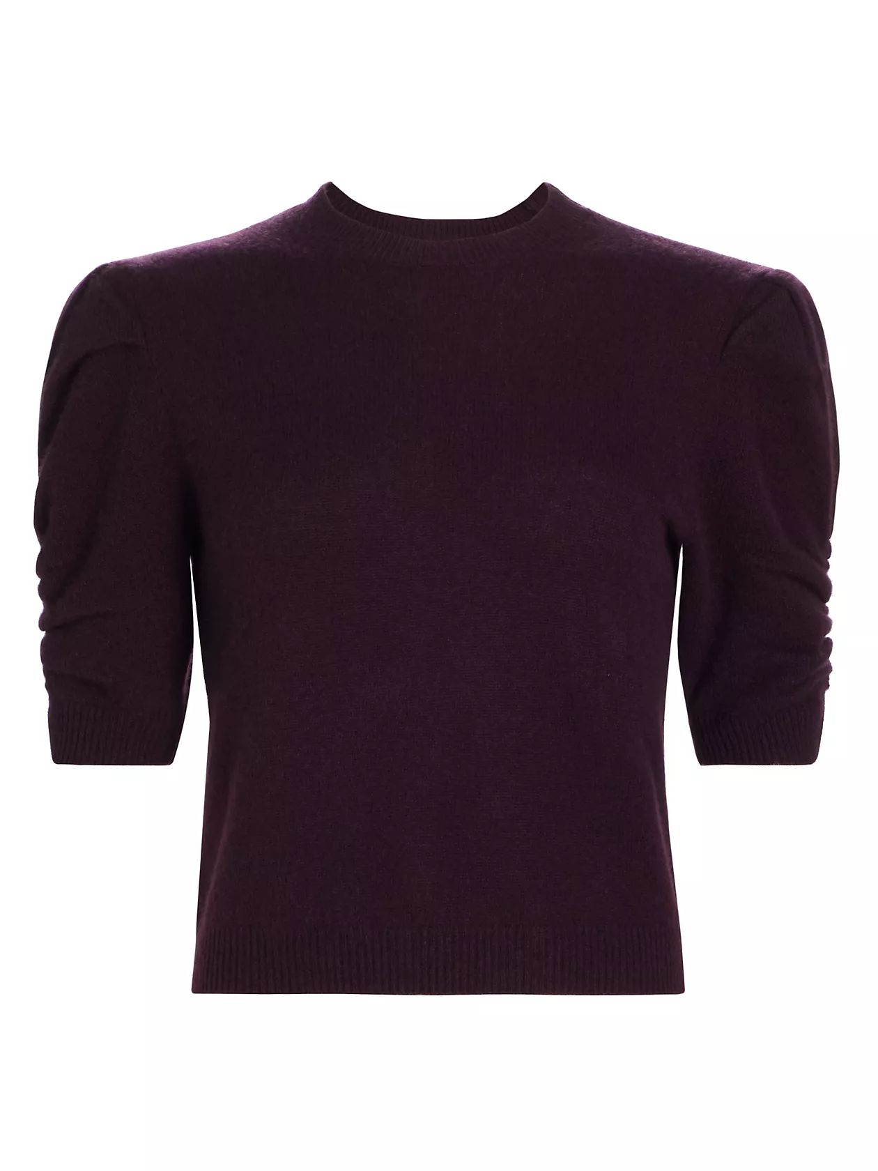 Ruched Sleeve Cashmere-Wool Sweater | Saks Fifth Avenue