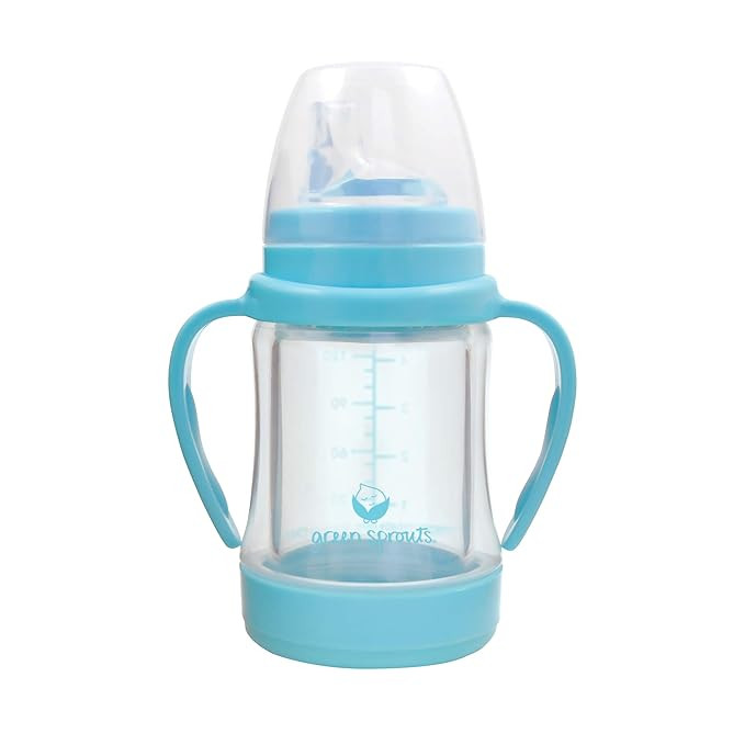 I Play, Baby Glass Sip N Straw Cup Aqua | Amazon (US)