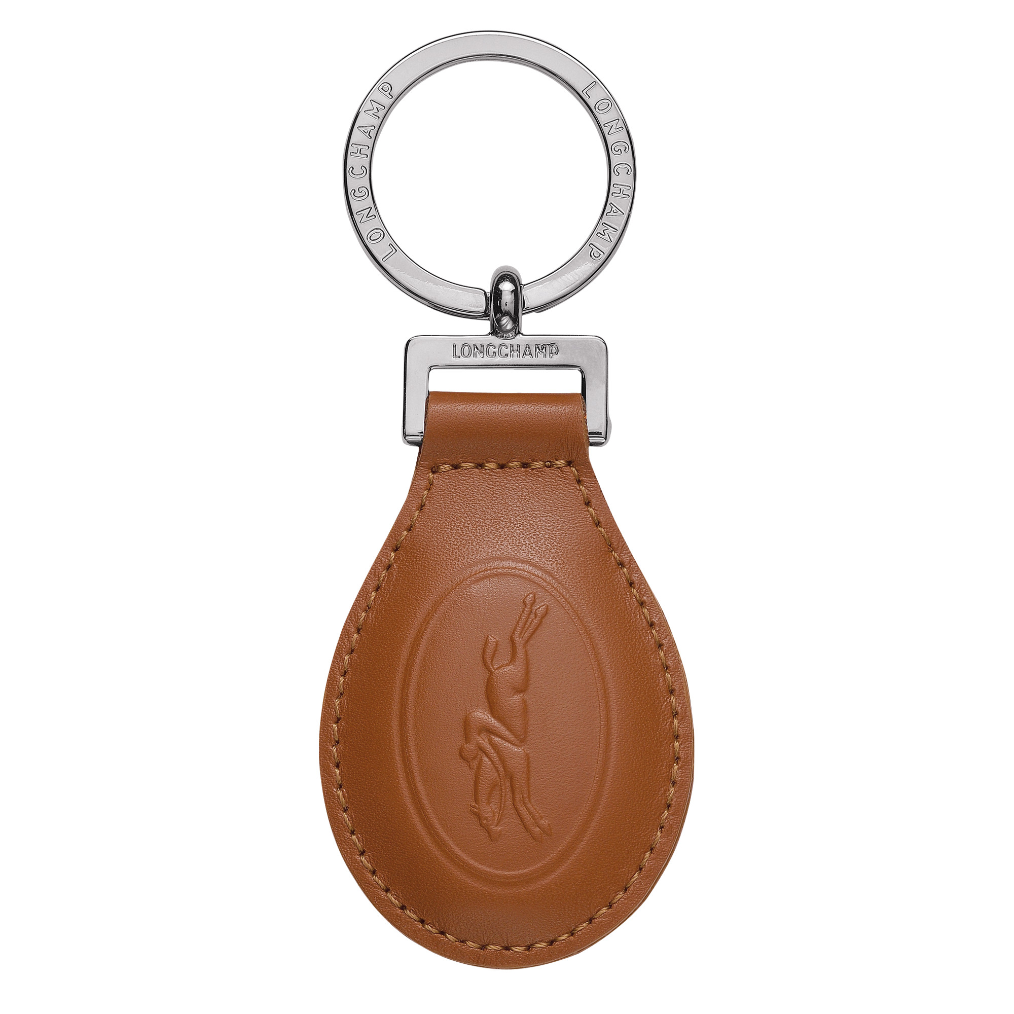 Le Foulonné Key ring Caramel - Leather | Longchamp US | Longchamp