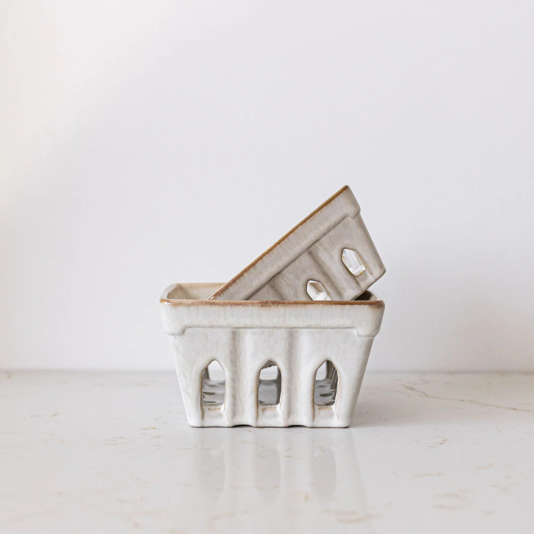 Cream Splatter Berry Basket | By Luxe B Co. | luxe bCO