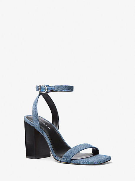 Merriam Denim Block Heel Sandal | Michael Kors US