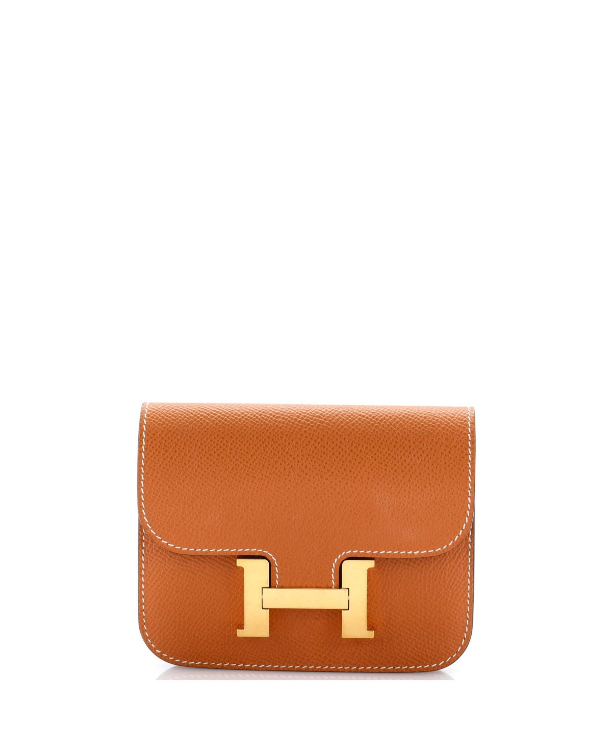 Pre-Owned Hermes Constance Slim Wallet Epsom - Brown | Macy's