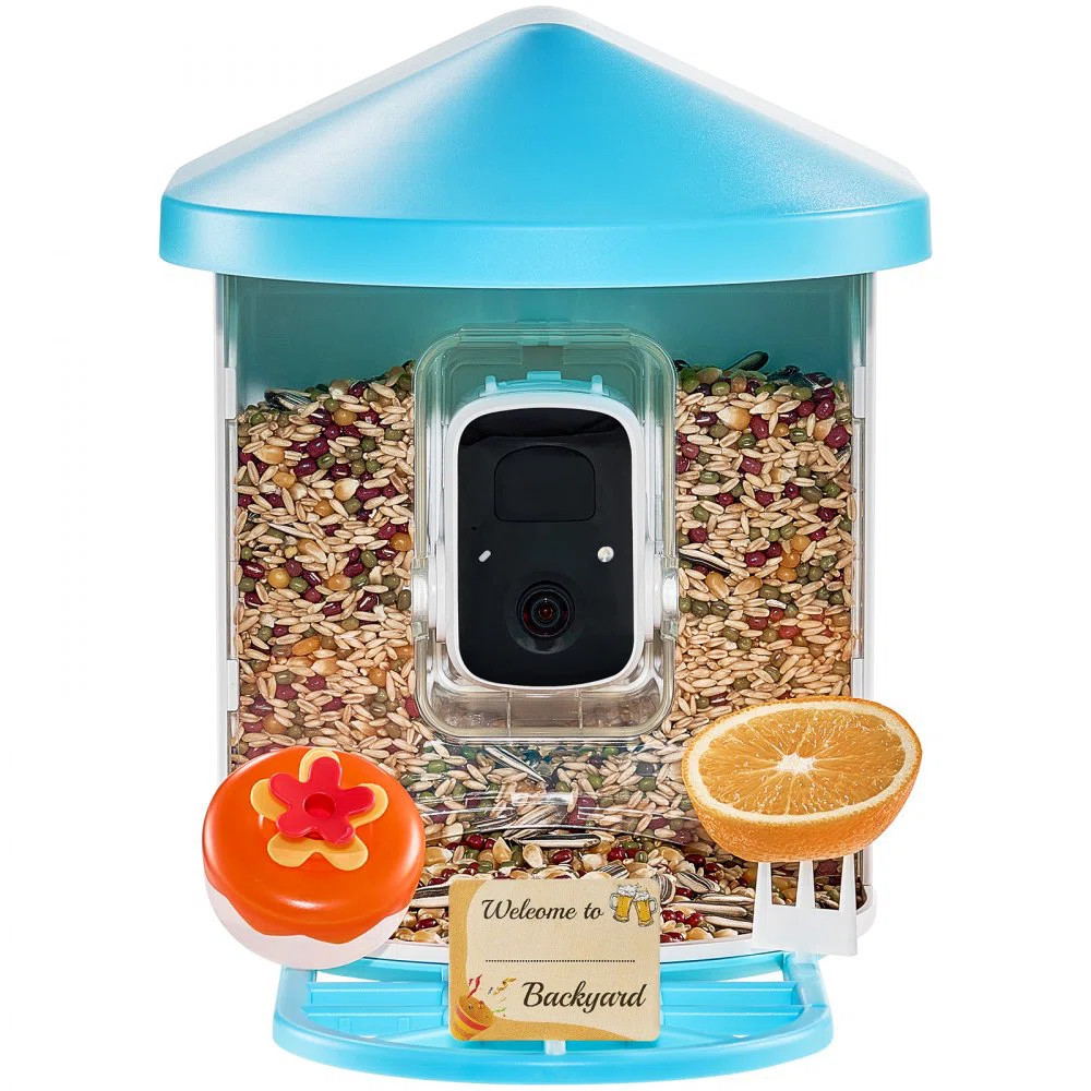 Smart Bird Feeder with Camera 2K HD AI Identify Bird Species Auto Capture | Wayfair North America