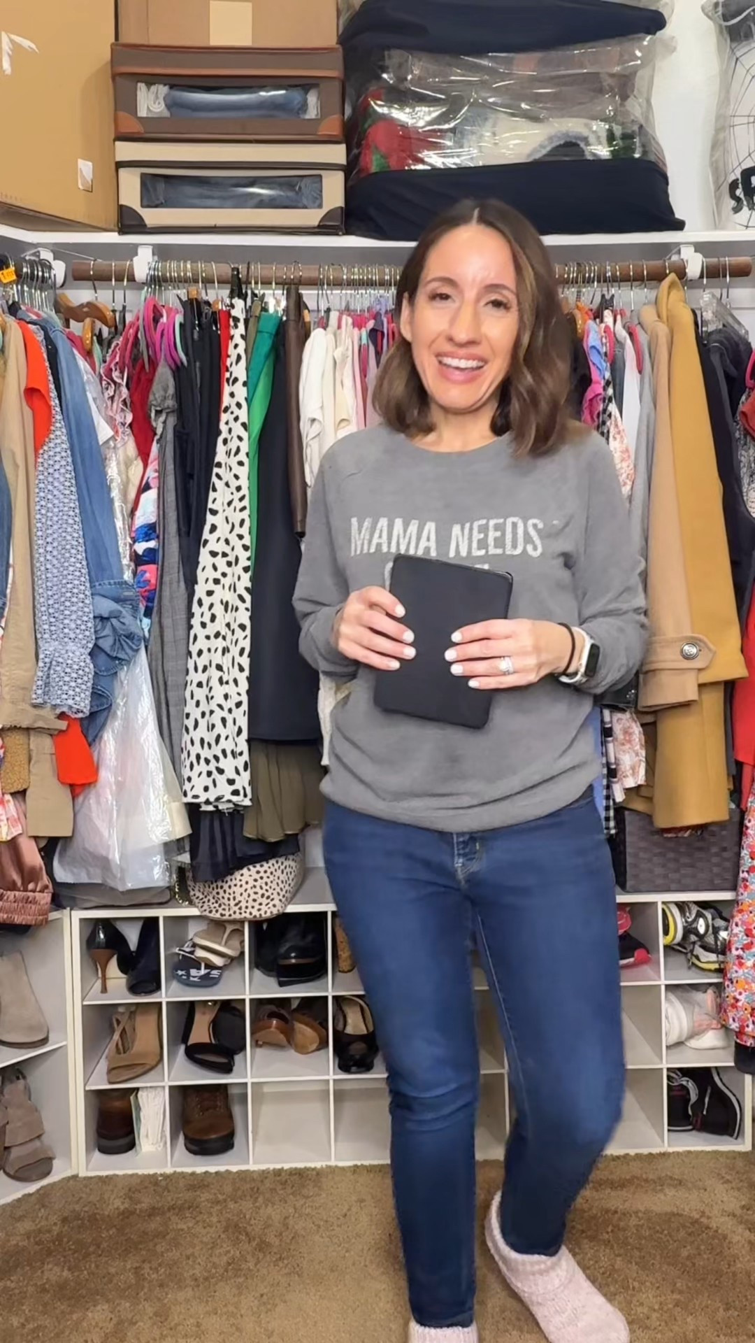 Hi! It’s weekend read and I’ve got good spicy read for you. It’s romance, spice, Irish Mafia and ballerina 🩰 combo. 
Dare Me To Stay by AJ Wilding comes out 01/30 and it’s so good. This is a connected series. The first book No Promises No Lies is awesome too. It’s hockey romance. Irish mafia, and figure skater. Loved it. 
Comfy outfit is great for hanging out at home. 
Mama needs coffee sweatshirt 
Jeans 
Petite outfit 
Book I love  

#LTKPetite #LTKOver40 #LTKFindsUnder50