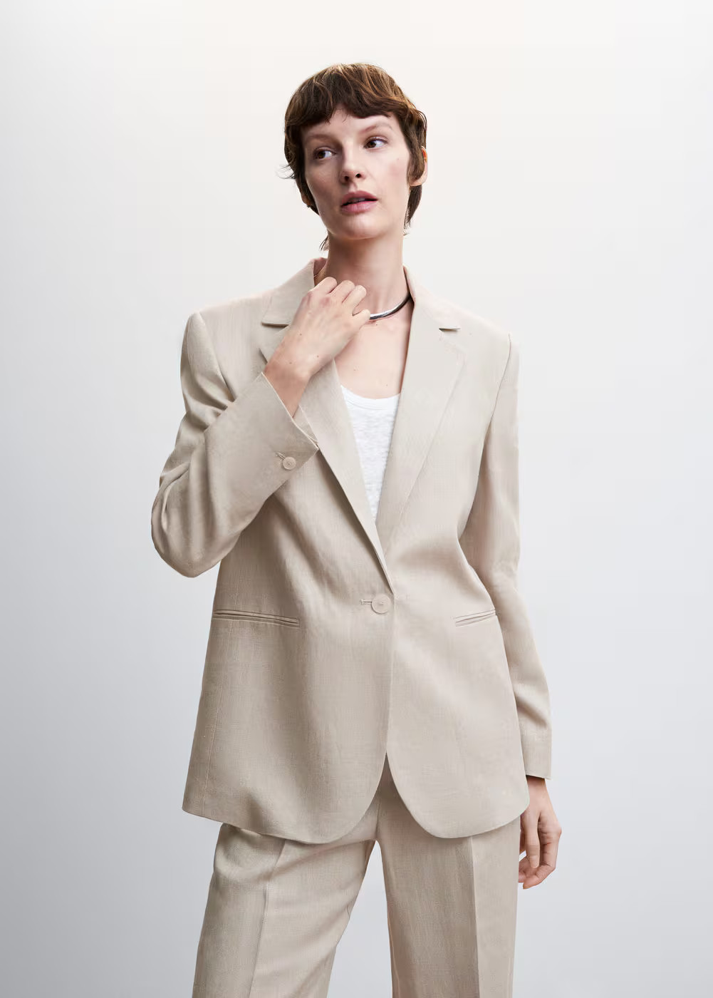 Linen blazer suit | MANGO (US)
