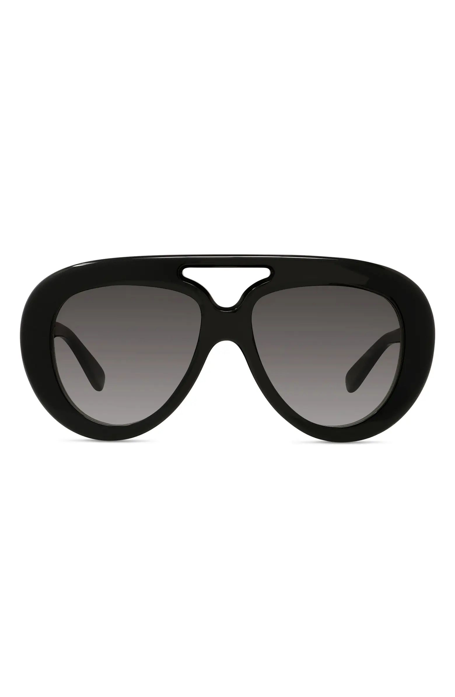 Loewe Curvy 55mm Gradient Pilot Sunglasses | Nordstrom | Nordstrom