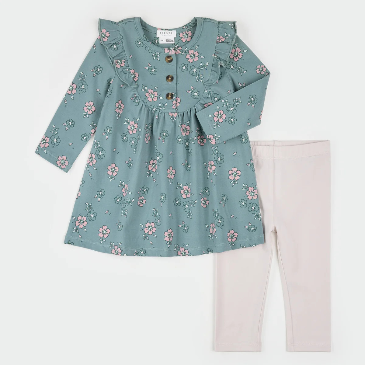 Autumn Bouquet Jersey Dress Set | Petit Lem