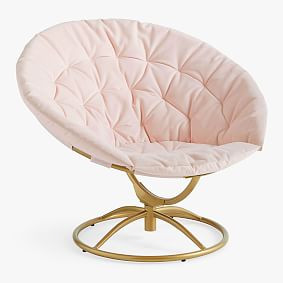 Everyday Velvet Rose Swivel Hang-A-Round Chair | Pottery Barn Teen