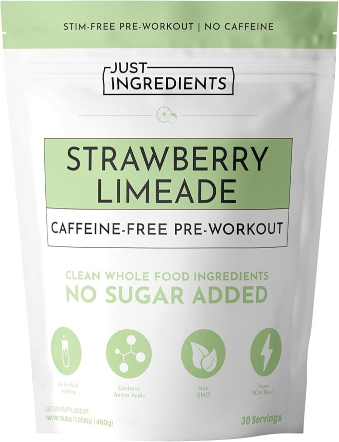 UST INGREDIENTS Pre-Workout Strawberry Limeade - Natural, Gluten-Free, No Artificial Sweeteners -... | Amazon (US)