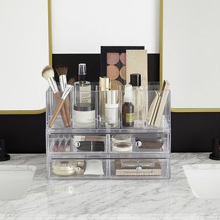 Clarity Cosmetic & Vanity Organizer Clear | The Container Store