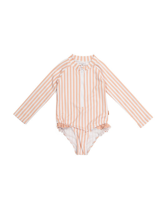 Toddler Girl Zip Up Rash Guard Swimsuit | TJ Maxx