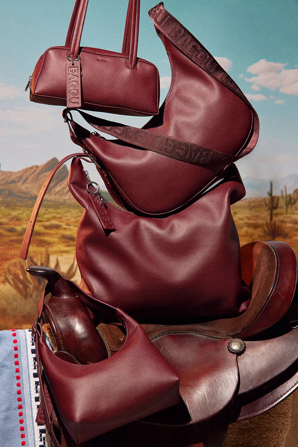 BAGGU Medium Recycled Leather Crescent Bag | Urban Outfitters (US and RoW)