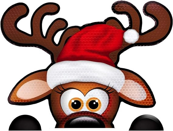 Bigtime Signs Fun Jumbo Reflective Magnetic Peek-A-Boo Reindeer Christmas Car Decorations Kit | F... | Amazon (US)