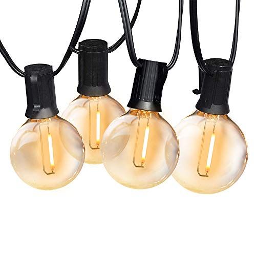 SUNTHIN Outdoor String Lights, 48FT Patio Lights with 25 G40 Shatterproof LED Bulbs(1 Spare), Waterp | Amazon (US)
