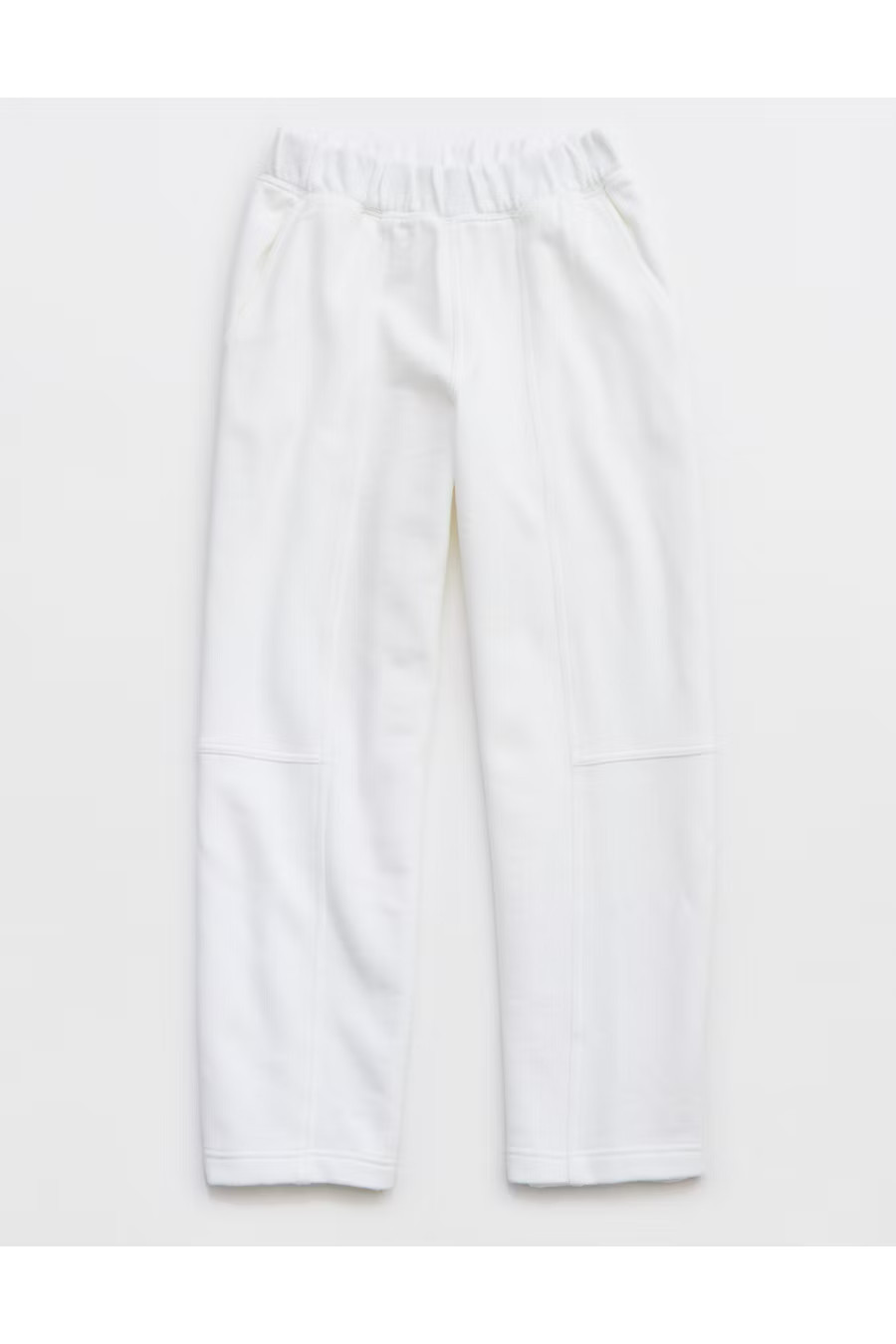 Aerie Seams Right Barrel Leg Sweatpant Women's White XXS | Aerie