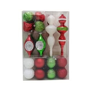 32ct. Red, White & Green Shatterproof Ornaments by Ashland® | Michaels | Michaels Stores