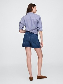 4" High Rise SuperSoft Denim Utility Shorts | Gap Factory