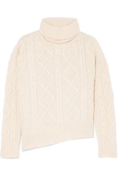 Vanessa Bruno - Jaira Cable-knit Wool Turtleneck Sweater - Cream | NET-A-PORTER (US)