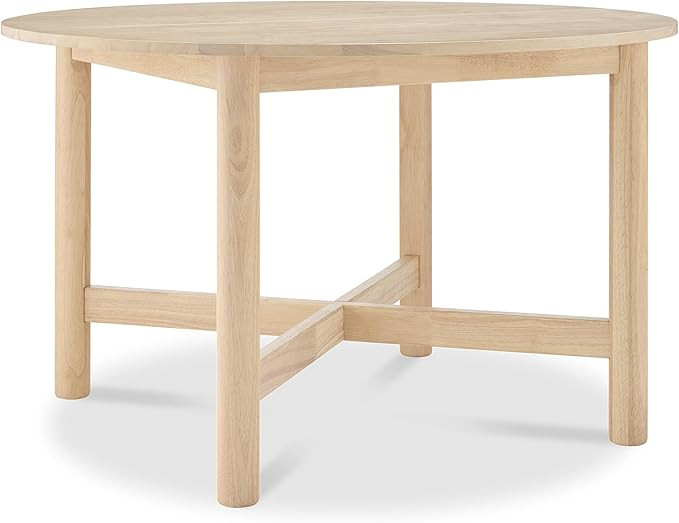 Best Choice Products Solid Wood Dining Table for 4-6, Kitchen Table, 47" Round Table, Modern Farm... | Amazon (US)