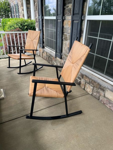 Beautiful outdoor chairs Under $100 Walmart rocking chair 
I will share when they restock 

#LTKFindsUnder100 #LTKHome