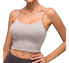 Lemedy Women Padded Sports Bra Fitness Workout Running Shirts Yoga Tank Top | Amazon (US)