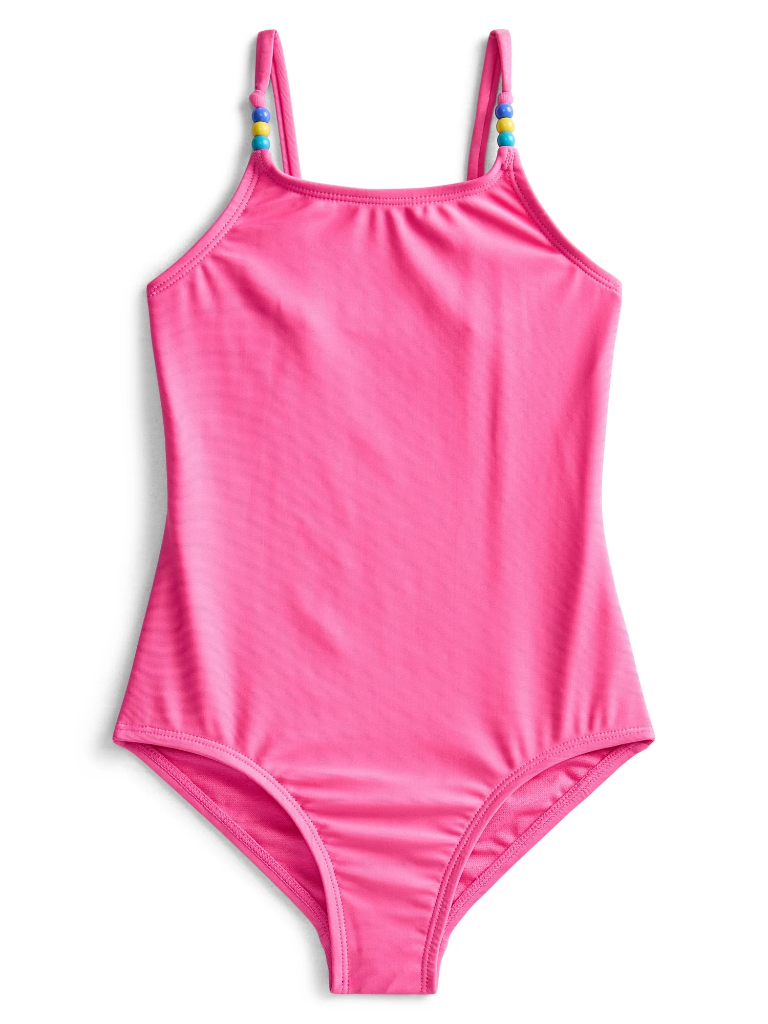 Wonder Nation Girls One-Piece Swimsuit with UPF 50+, Sizes 4-18 & Plus | Walmart (US)