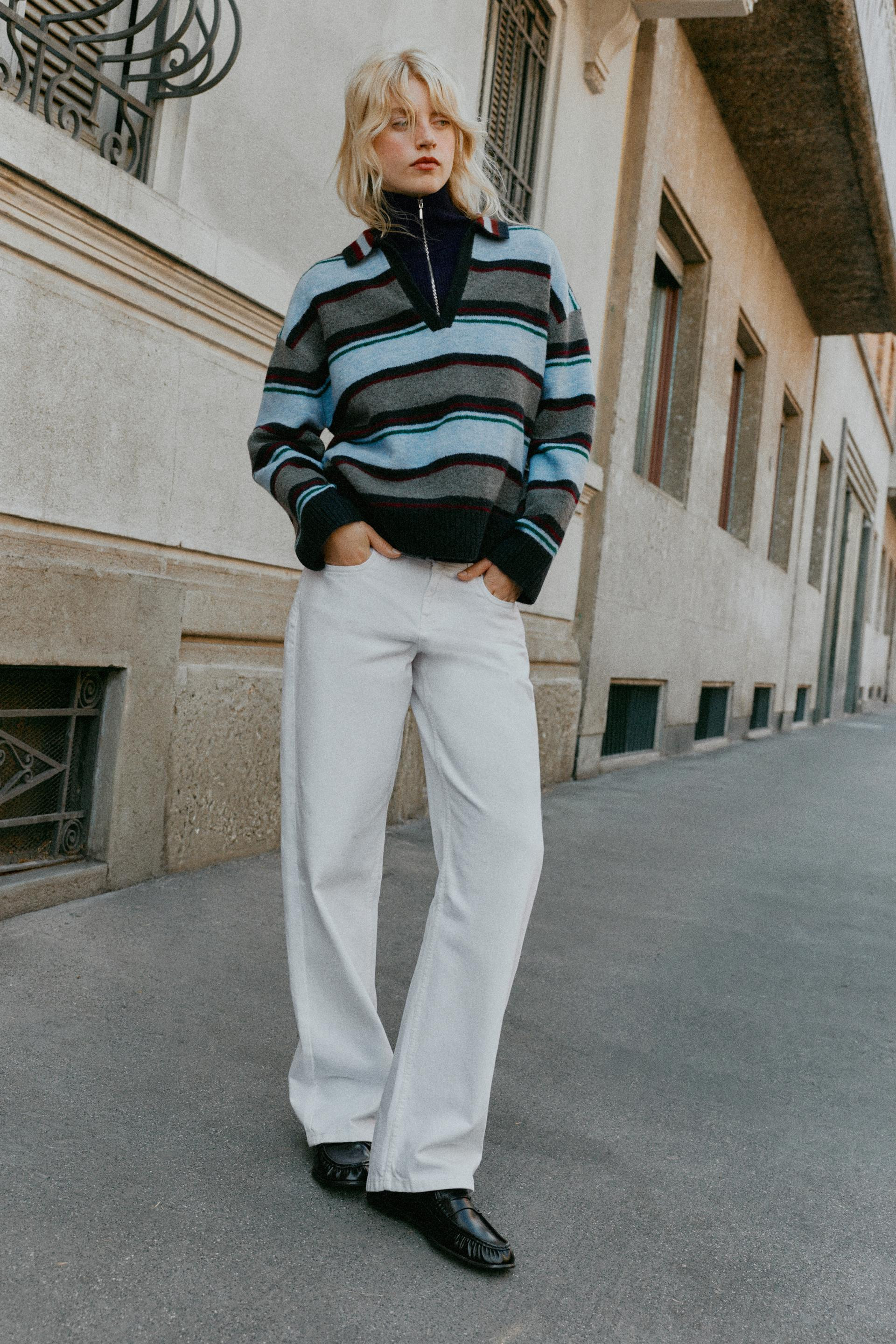 STRIPED KNIT POLO | Zara US