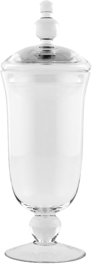 Weddingstar Large Glass Apothecary Candy Jar – Footed Vase with Lid | Amazon (US)