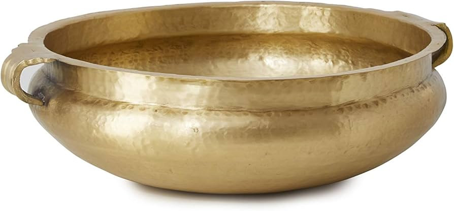 Serene Spaces Living Gold Brass Handmade Hammered Metal Decorative Bowl – Perfect Fruit Basket,... | Amazon (US)