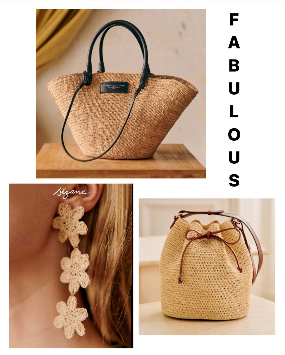 These Summer basket bags from Sézane Paris will get you in the mood for sunny beaches and holidays!  The daisy earrings are the perfect accessory!

#LTKstyletip #LTKeurope #LTKSeasonal