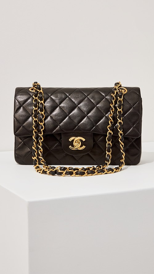 Chanel Black Lambskin 2.55 9" Bag | Shopbop