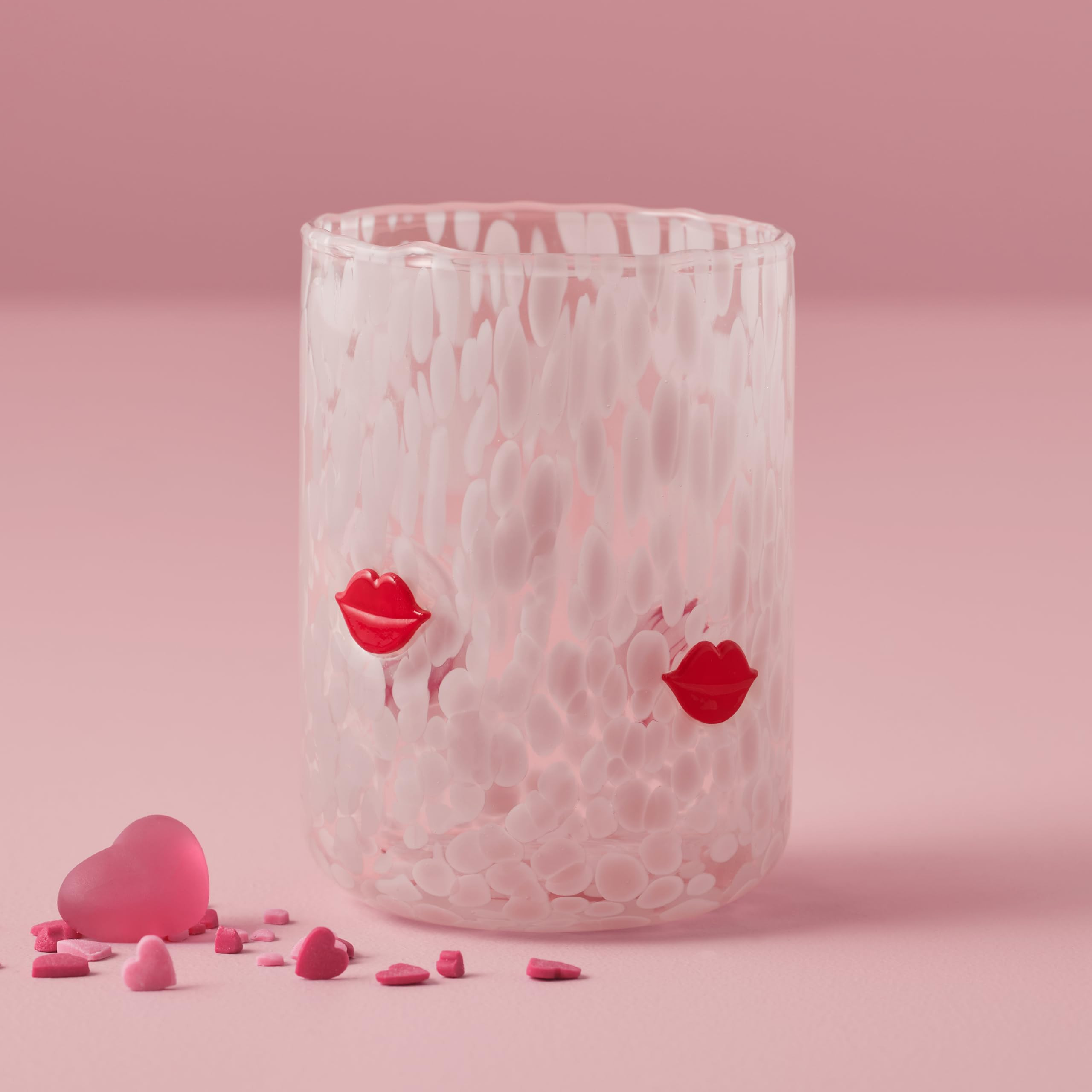 Ginger Ray Confetti Glass Tumbler - Pink - Valentines Confetti Cup | Amazon (UK)