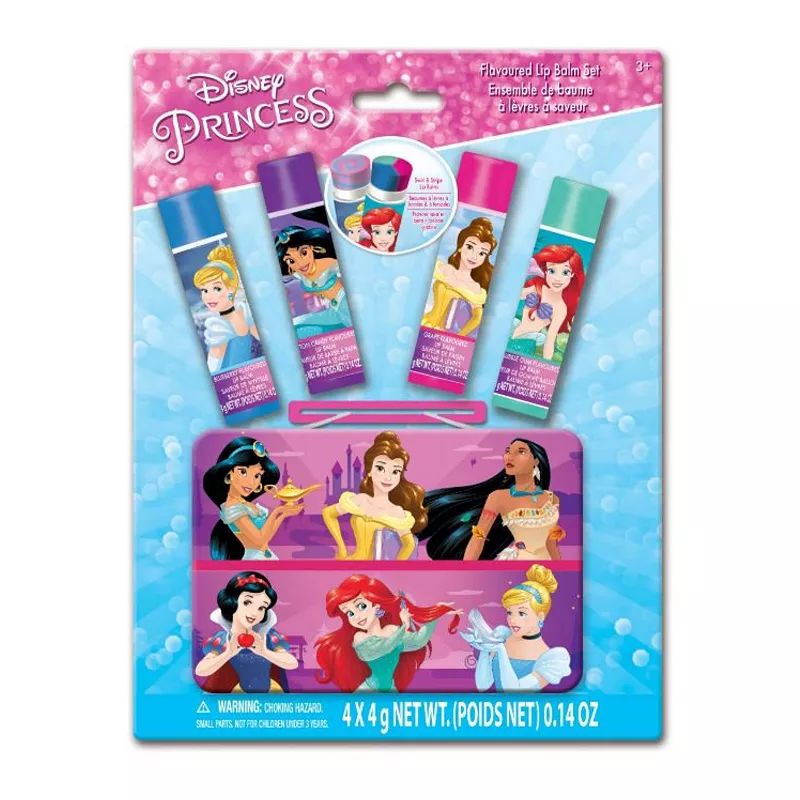 Disney Princess 4-Pack Swirl Lip Balm with Tin, Multicolor | Kohl's