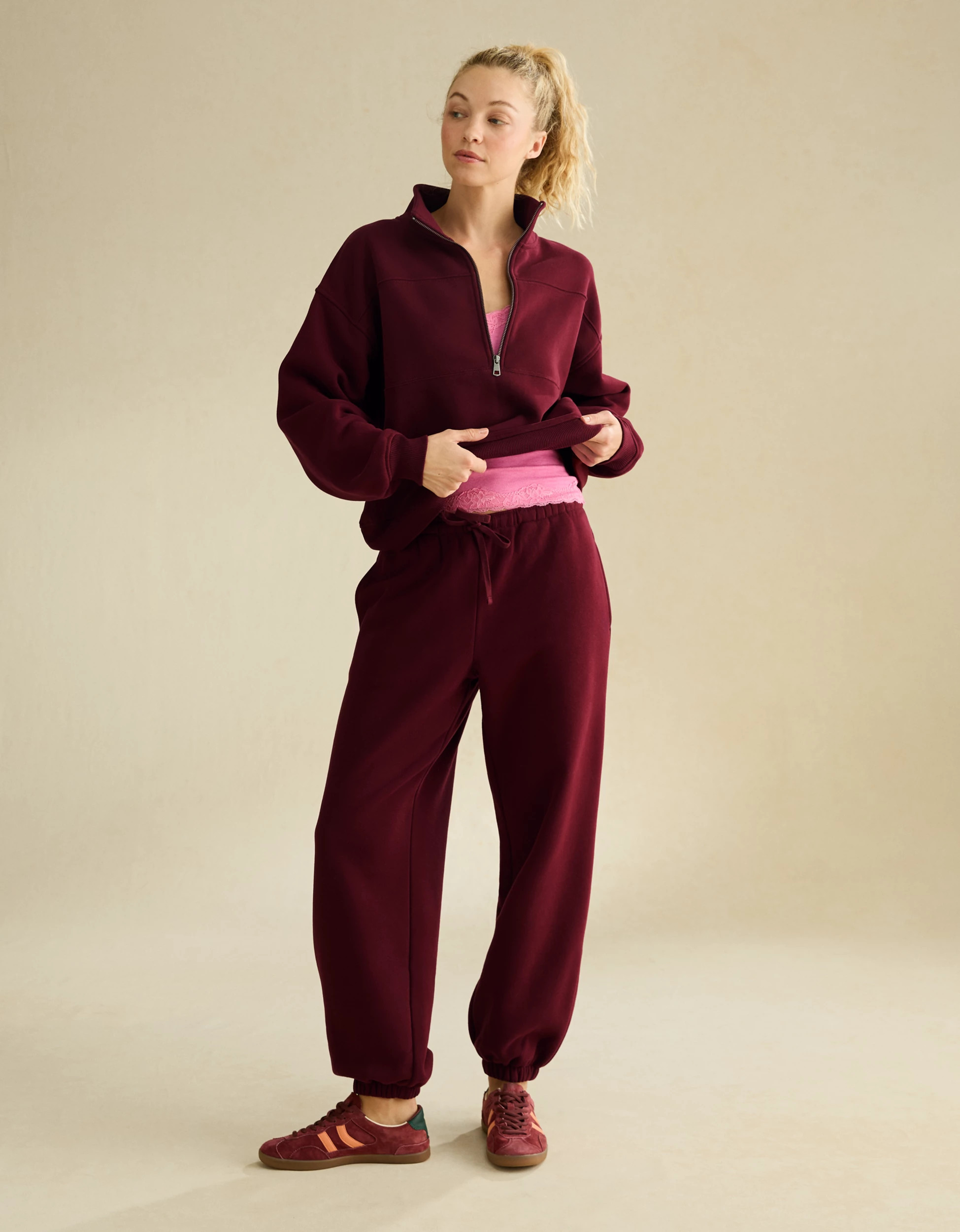 AE Everyday Luxe Quarter-Zip Sweatshirt | American Eagle Outfitters (US & CA)