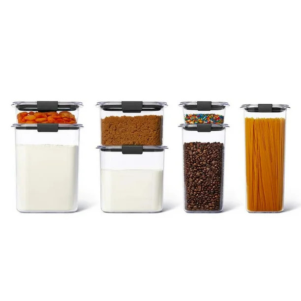Rubbermaid Brilliance Pantry Organization and Food Storage Set of 7 Containers with Airtight Lids... | Walmart (US)
