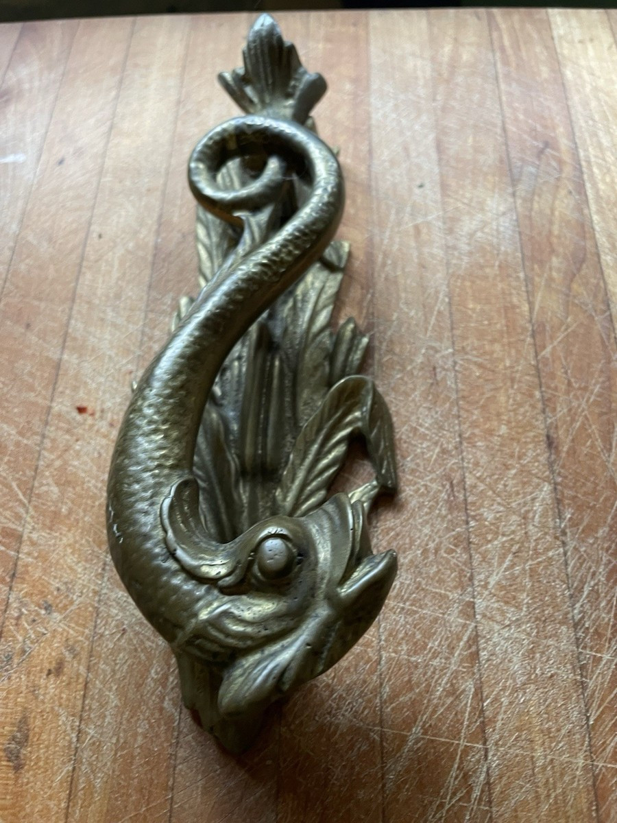 Vintage Brass Italian Koi Serpent Door Knocker | eBay US
