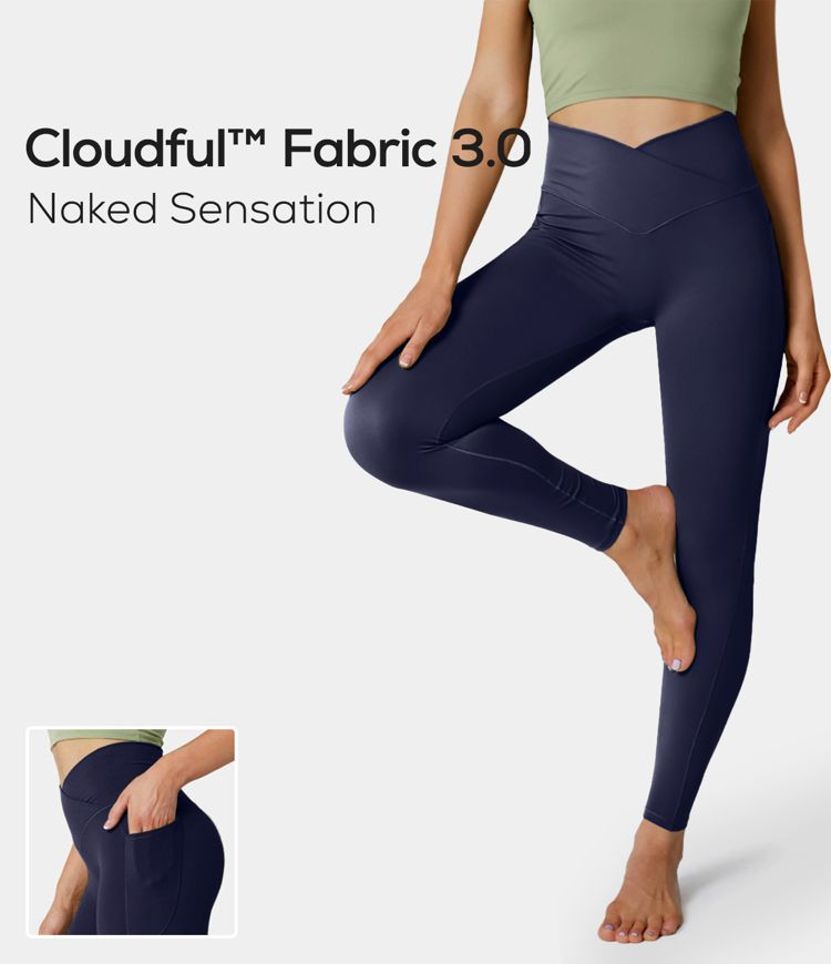 Women’s Everyday Cloudful™ Fabric 3.0 Crossover Pocket Plain Leggings - HALARA | HALARA
