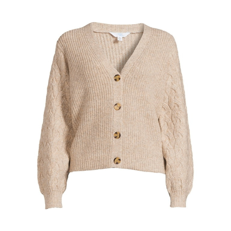 Time and Tru Women's Boyfriend Cardigan Sweater, Midweight, Sizes XS-XXXL | Walmart (US)