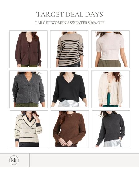Target Deal Days is here! Now through Saturday October 7th take 30% off Women’s Sweaters! These are some of my favorite for the seasons. So cozy, neutral, and affordable! 

#LTKsalealert #LTKfindsunder50 #LTKstyletip