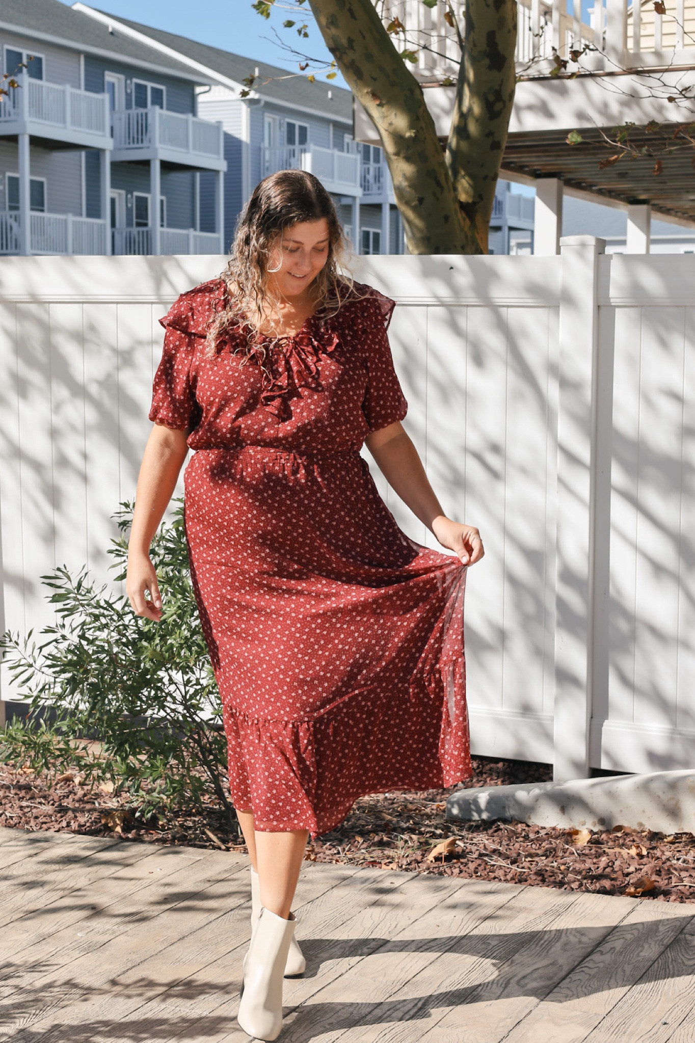 Thanksgiving outfit idea, fall dress, workwear, for the office, booties, midi dress, midsize dress 

#LTKworkwear #LTKmidsize #LTKfindsunder100