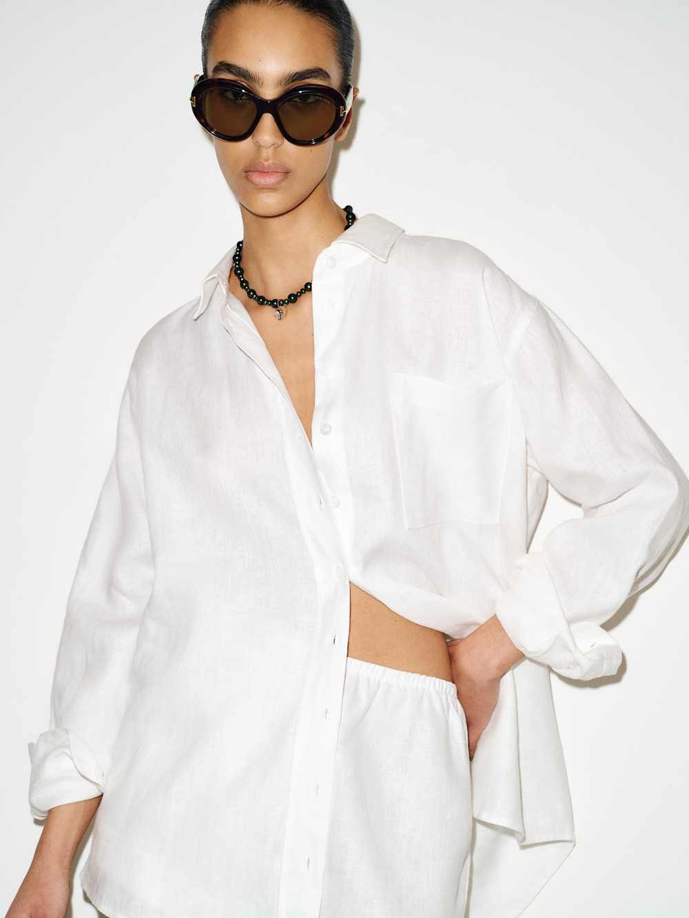 Eli Oversized Linen Shirt | Reformation (Global)