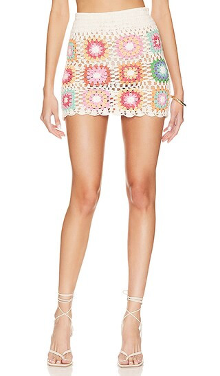 Hudson Skirt in Desert Sunrise Crochet | Revolve Clothing (Global)