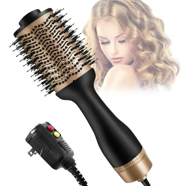 Vinsic Hot Air Brush, One Step Hair Dryer Brush for Fast Drying Straightening Curling Salon, Gold... | Walmart (US)