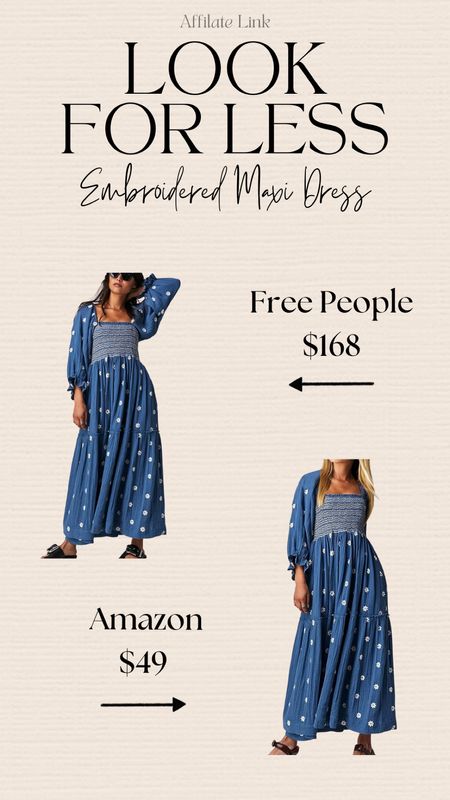 Free people look for less embroidered dress!  So many colors! 

#LTKunder50 #LTKmidsize