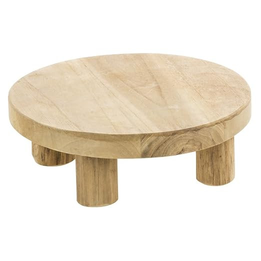 Teak Wood Display Riser - 8"Dia x 2 3/4"H | Amazon (US)