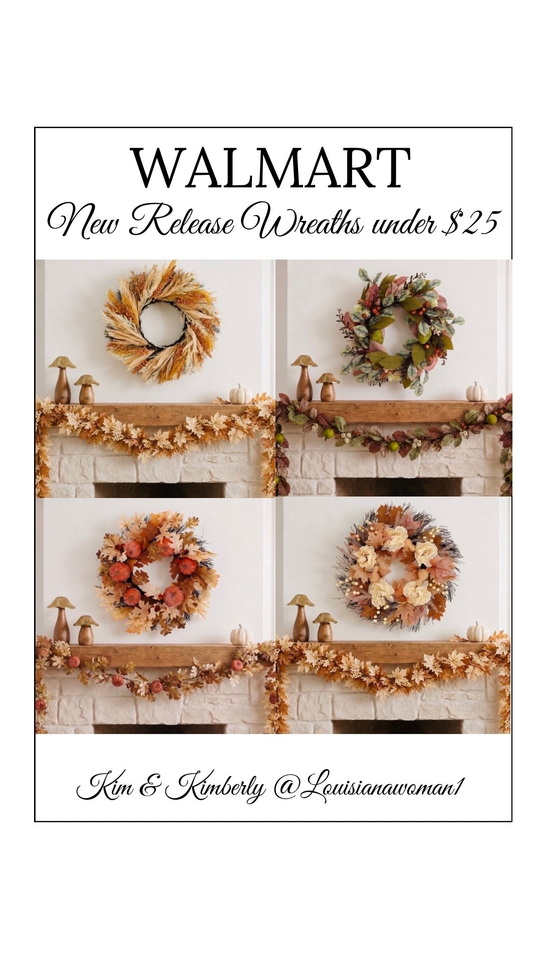 Walmart New Release Wreaths Under $25!

#LTKSeasonal #LTKHome #LTKdayinmylife